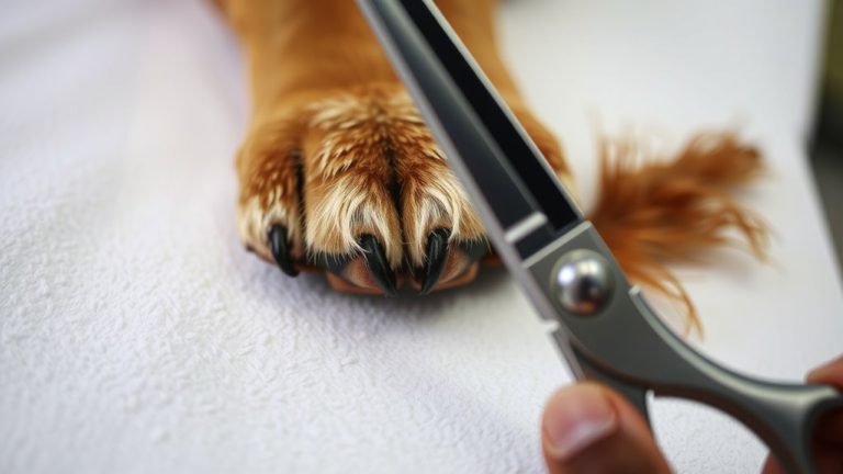 trimming paw hair prevents matting