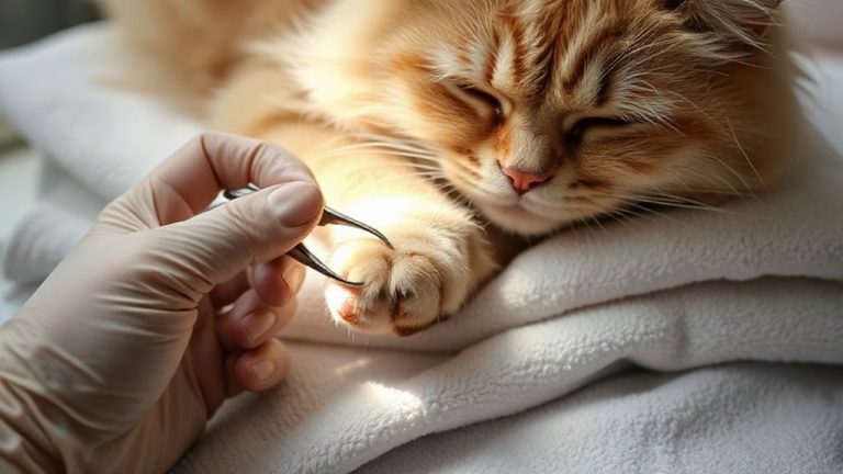 trimming stubborn persian nails safely
