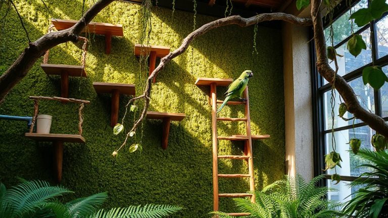 vertical space for clambering birds