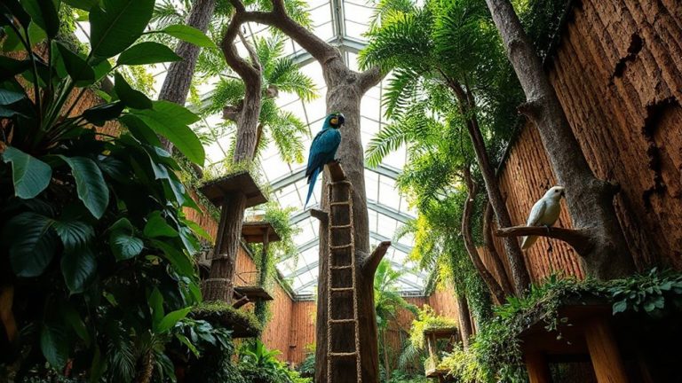 vertical space for climbing birds
