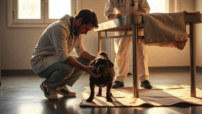veterinarian handling high stress patients