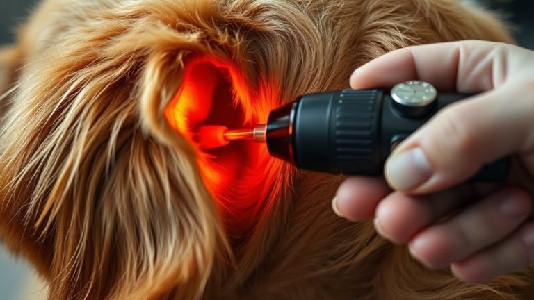 veterinarians diagnosing pet ear infections