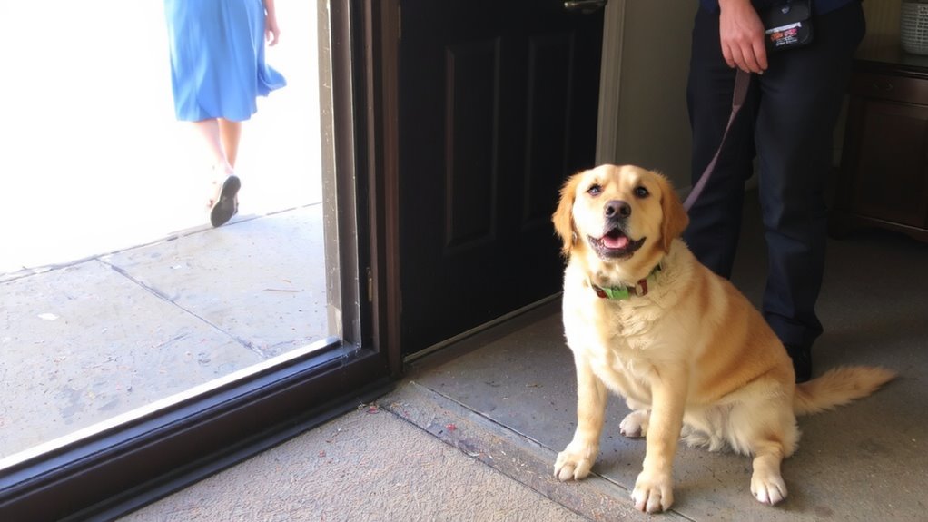 wait at door thresholds