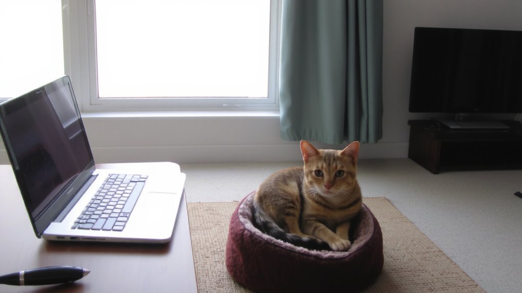 warm safe nearby cat bed
