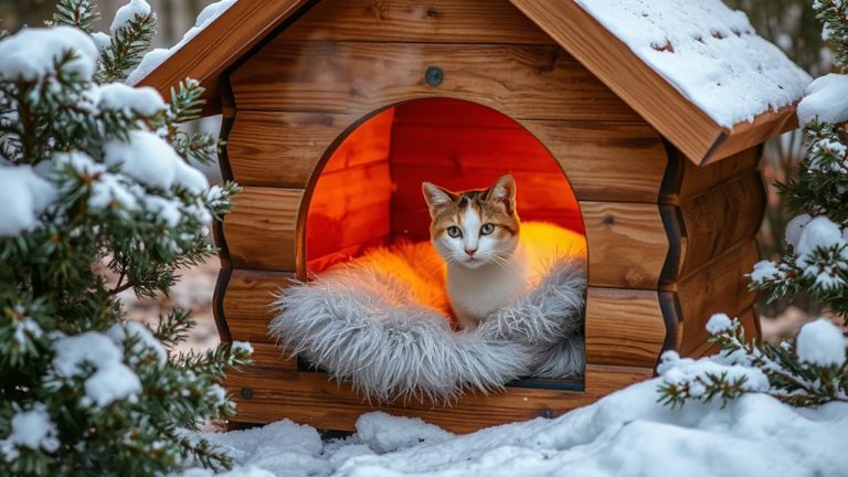 warm winter cat houses