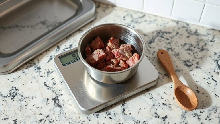 weigh raw dog food