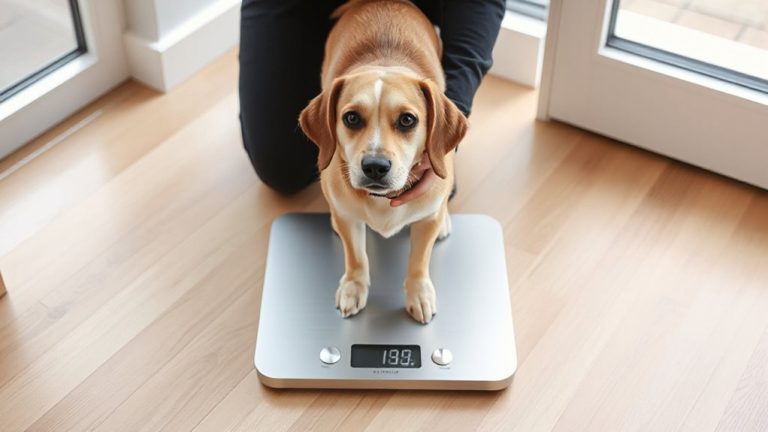 weighing dogs at home