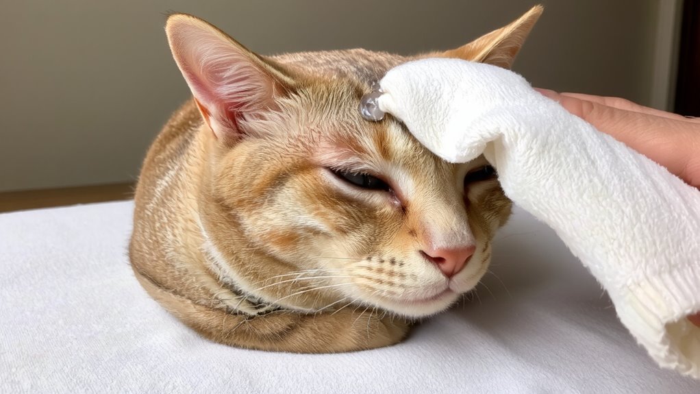 wipe eyes gently weekly