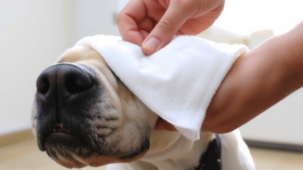 wipe immediately after exposure