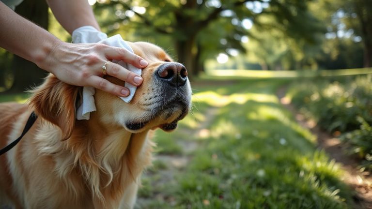 wipe pet s face after walk